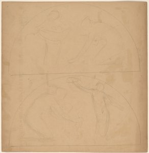 ボーダーデザインの検討 [裏面] 作： Charles Sprague Pearce