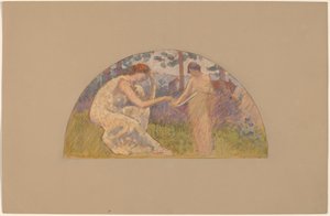 ルネットの勉強 作： Charles Sprague Pearce