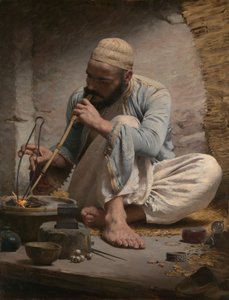 アラブの宝石商、ca。 1882年。 作： Charles Sprague Pearce