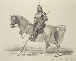 パンジャブ：ラジャラルシン、「インドの回想」からのプレート13、オーギュストフランソワラビ（1784-1860）1847によって彫刻 作： Charles Stewart Hardinge