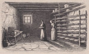 カリフォルニア州マガシン ピトレスクのチーズ工場。 1852年。 作： Charles Tamisier