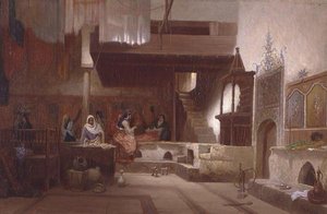 The Hammam（油彩・キャンバス） 作： Charles Theodore  Frere