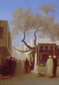 カイロの市場シーン 作： Charles Theodore Frere