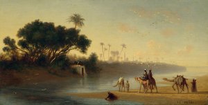 カイロのナイル川 作： Charles Theodore Frere