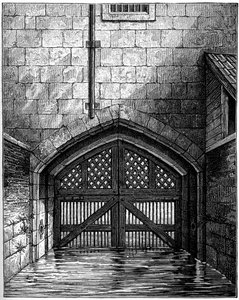 裏切り者の門、ロンドン塔、1801年、1893年。 作： Charles Tomkins