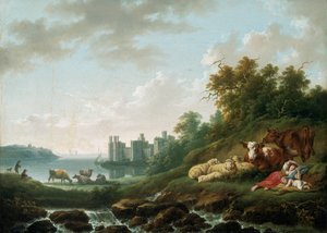 ケルナーヴォン城」1783-1840年 作： Charles Towne
