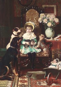 ドディと彼女のペット、1883 作： Charles Trevor Garland