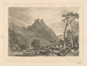 Okehamptonin linna, Okement-joen varrella 作： Charles Turner