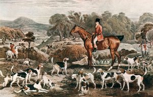 ラルフジョンラムトンと彼の馬の葬儀屋と猟犬、18世紀後半、1912 作： Charles Turner