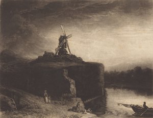 1823年に出版された「The Mill」。 作： Charles Turner
