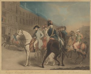 領事警備隊をレビューするボナパルト (La Revue du Quintidi) 作： Charles Turner after John James Masquerier