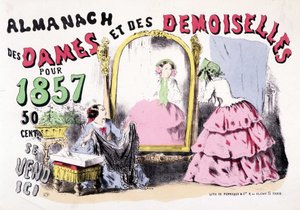 1857年の「婦人画報」の広告ポスター（氷棚の前にいる少女たち）、50セント 作： Charles Vernier