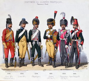 1743年から1840年までのフランス騎兵の衣装 作： Charles Vernier