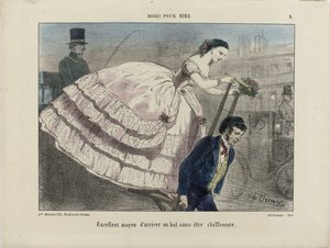 到着するのに最適な方法。 Modes pour rireより、1855-1859年。 作： Charles Vernier