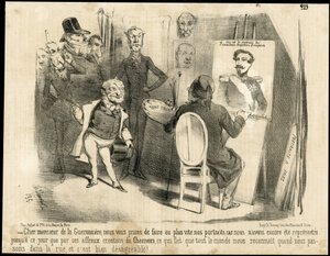 シャルル・ヴェルニエ(？-1887)がLe Charivariに描いたもの。 作： Charles Vernier