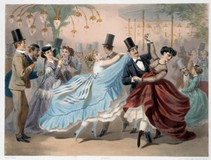 Le bal Mabille シャルル・ヴェルニエ（1831-1887）のリトグラフ 19世紀 パリ、カルナヴァレ美術館 作： Charles Vernier