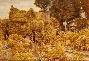 オールド・モルティボーイズ・コテージ、ウィンチモア・ヒル （水彩・紙） 作： Charles W. Hopper
