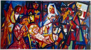 降誕祭、20世紀（油彩、キャンバス） 作： Charles Walch