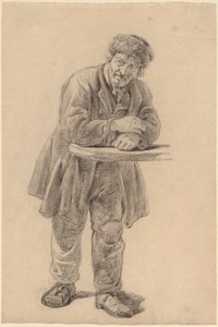 カウンターに寄りかかる男 作： Charles Wesley Jarvis