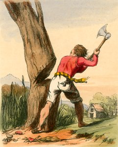 ジャックが豆の木を切り倒す 作： Charles West Cope