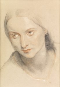 女性の頭の研究、1894 作： Charles West Cope
