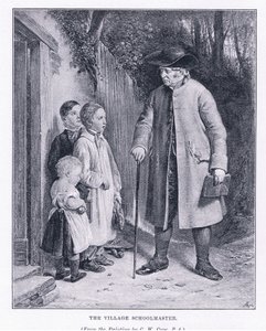 The village schoolmaster」（The Magazine of Art 1893, Cassell and Companyより 作： Charles West Cope