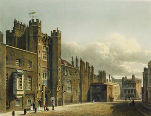 リチャードリーブ（b.1780）、ウィリアムヘンリーパイン（1769-1843）、1819年に刻まれた「王室の邸宅の歴史」の聖ジェームズ宮殿 作： Charles Wild