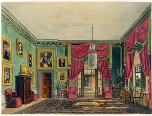 ダニエルハヴェル（1785-1826）、ウィリアムヘンリーパイン（1769-1843）、1819年に刻まれた「王宮の歴史」からのグリーンパビリオン、フロッグモアハウス 作： Charles Wild