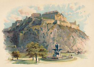 キャッスルロック、エディンバラ、c1890 作： Charles Wilkinson