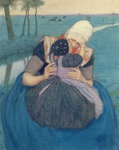 母と子、1900 作： Charles William Bartlett