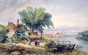ソニング近くのテムズ川の眺め 作： Charles William Carter
