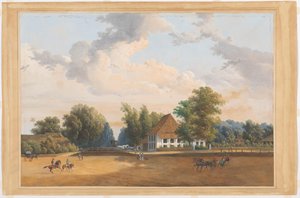 Rijswijk バタビアで表示します。 作： Charles William Meredith van de Velde