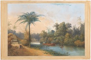 Tjiroek Betong Java の滝 作： Charles William Meredith van de Velde