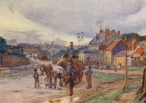 ハイ・バーネット、バーネット・ヒルの麓から（カラーリトグラフ） 作： Charles William Wyllie