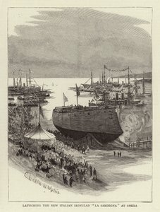 Speziaで新しいイタリアのアイアンクラッドサルデーニャを発売 作： Charles William Wyllie