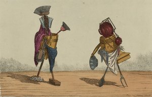 1811年9月、英国のメイドと料理人に捧げられたアニメーション、プレート2を実装します（手描きのエッチング） 作： Charles Williams