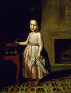 おもちゃの馬を持つ少年 作： Charles Willson Peale