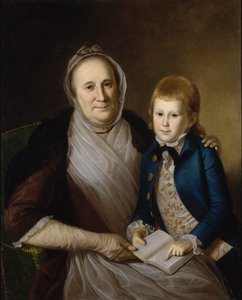 ジェームズ・スミス夫人と孫、1776年。 作： Charles Willson Peale