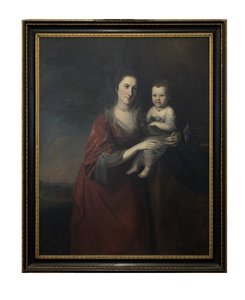 メアリー・ノリス・ディキンソン夫人と娘 作： Charles Willson Peale