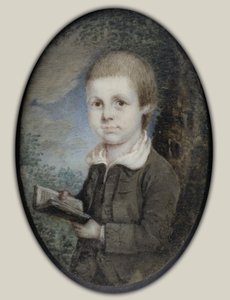 若い男の子の肖像画 作： Charles Willson Peale
