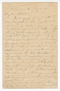 チャールズ・ヤング大佐からオスカー・W・プライスへの手紙、1918 年 7 月 14 日。