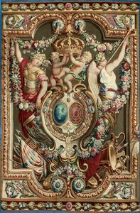 ゴブランのタペストリー工場、1722-28からの有名なPortiere 作： Charles after Le Brun