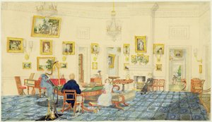 1824年9月11日、インドのパトナにあるアーティストの家の冬の間 作： Charles d Oyly