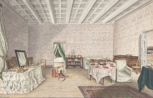 インテリアのデザイン、約。 1830年。 作： Charles de Brocktorff