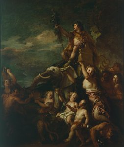 シャルル・ド・ラ・フォッス（1636-1716）の「バッカスの凱旋」。 作： Charles de Lafosse