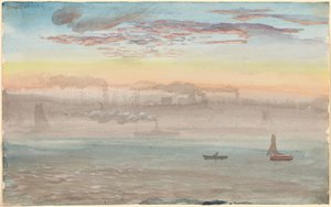 イーストリバー、日の出 作： Charles de Wolf Brownell