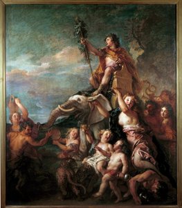 バッカスの勝利 シャルル・ド・ラ・フォッス（1636-1716）の絵画 17世紀 日1,57x0,83 m .