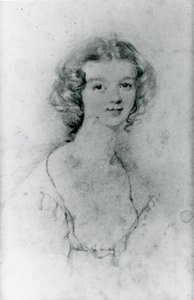 エレン・ナッシーの肖像（鉛筆・紙 作： Charlotte Bronte