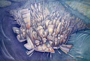 上からのマンハッタン、1994 作： Charlotte Johnson Wahl