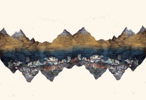そして響き渡る山脈、2013年（ドライポイントエッチングとデジタル） 作： Charlotte Orr